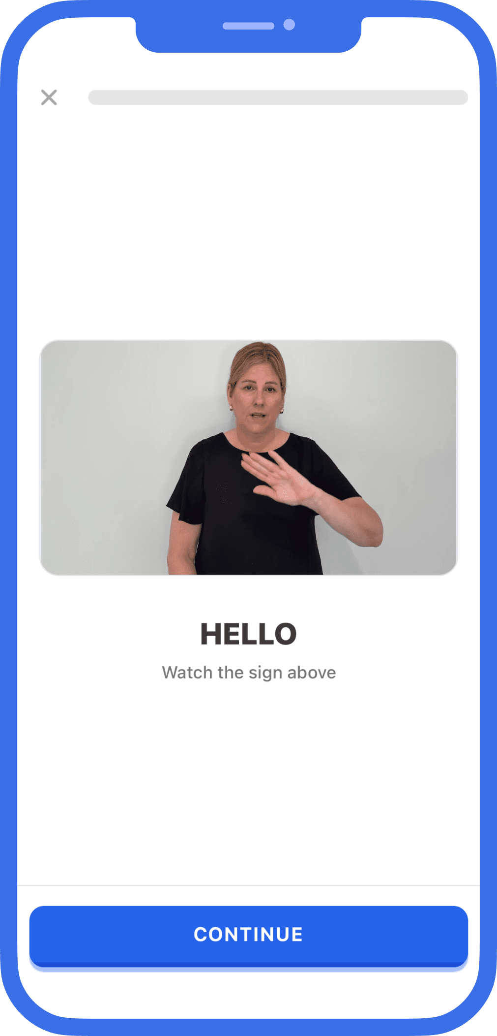 Auslearn native-signer video lesson teaching the Auslan sign for hello